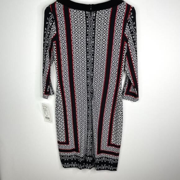NWT Joseph Ribkoff Black, White & Red Dress 6 - Picture 9 of 14